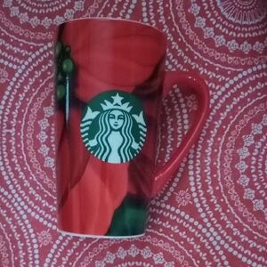 Starbucks Vibrant Red Mug with Green Logo